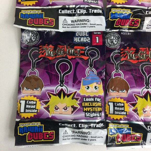 Yu-Gi-Oh Cube Heads Clip On Keyring Blind Bag Wish Factory Kawaii  YuGiOh New - Picture 3 of 12